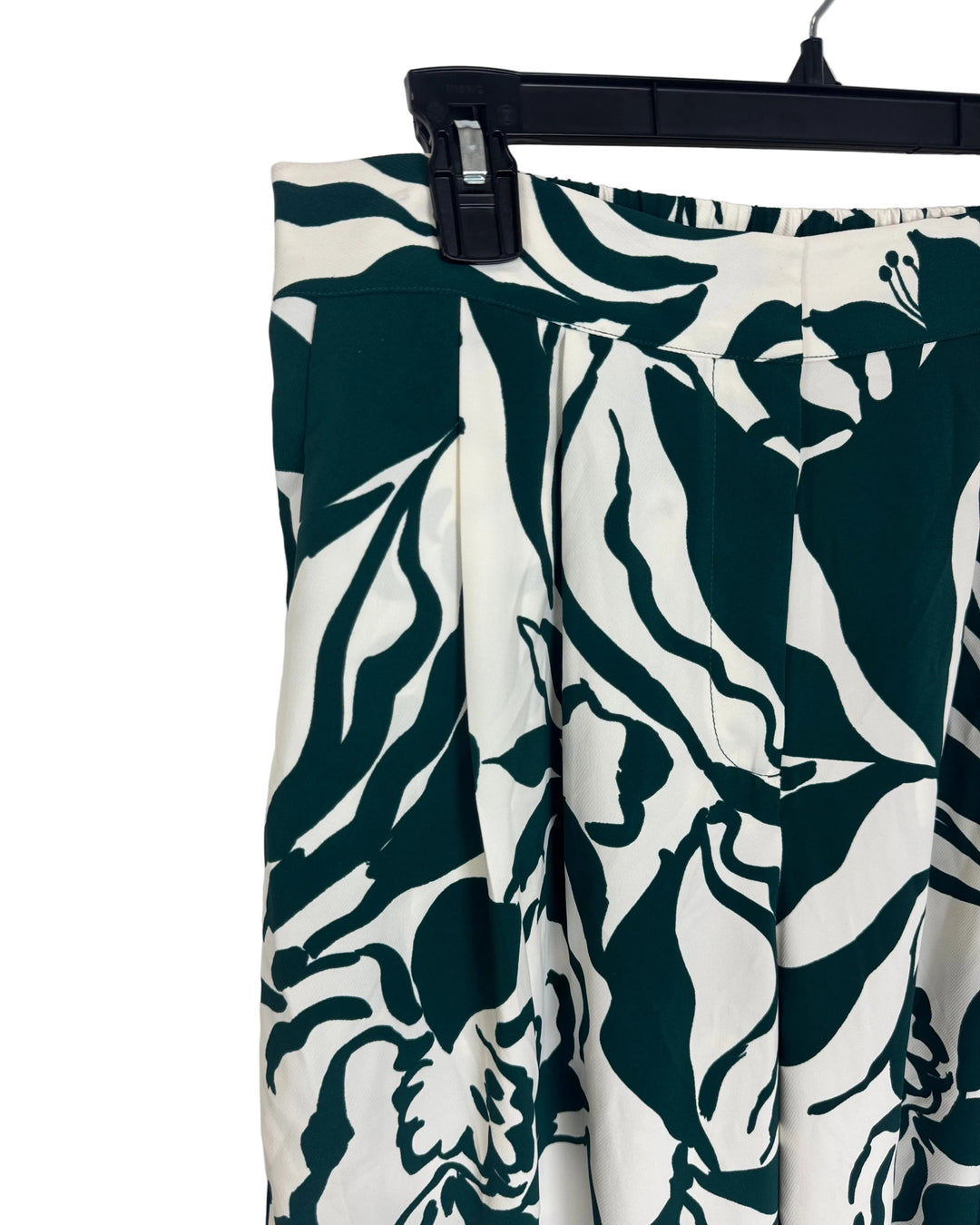 Green Floral Wide Leg Pants - Size 8/10