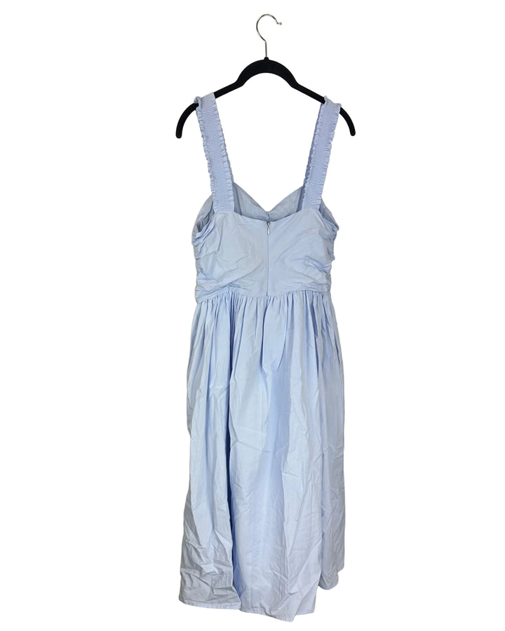 Light Blue Shirred Dress - Size 8/10