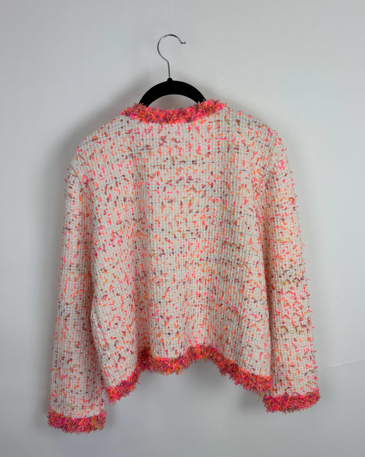 Pink & Orange Tweed Sweater - Size 2/4