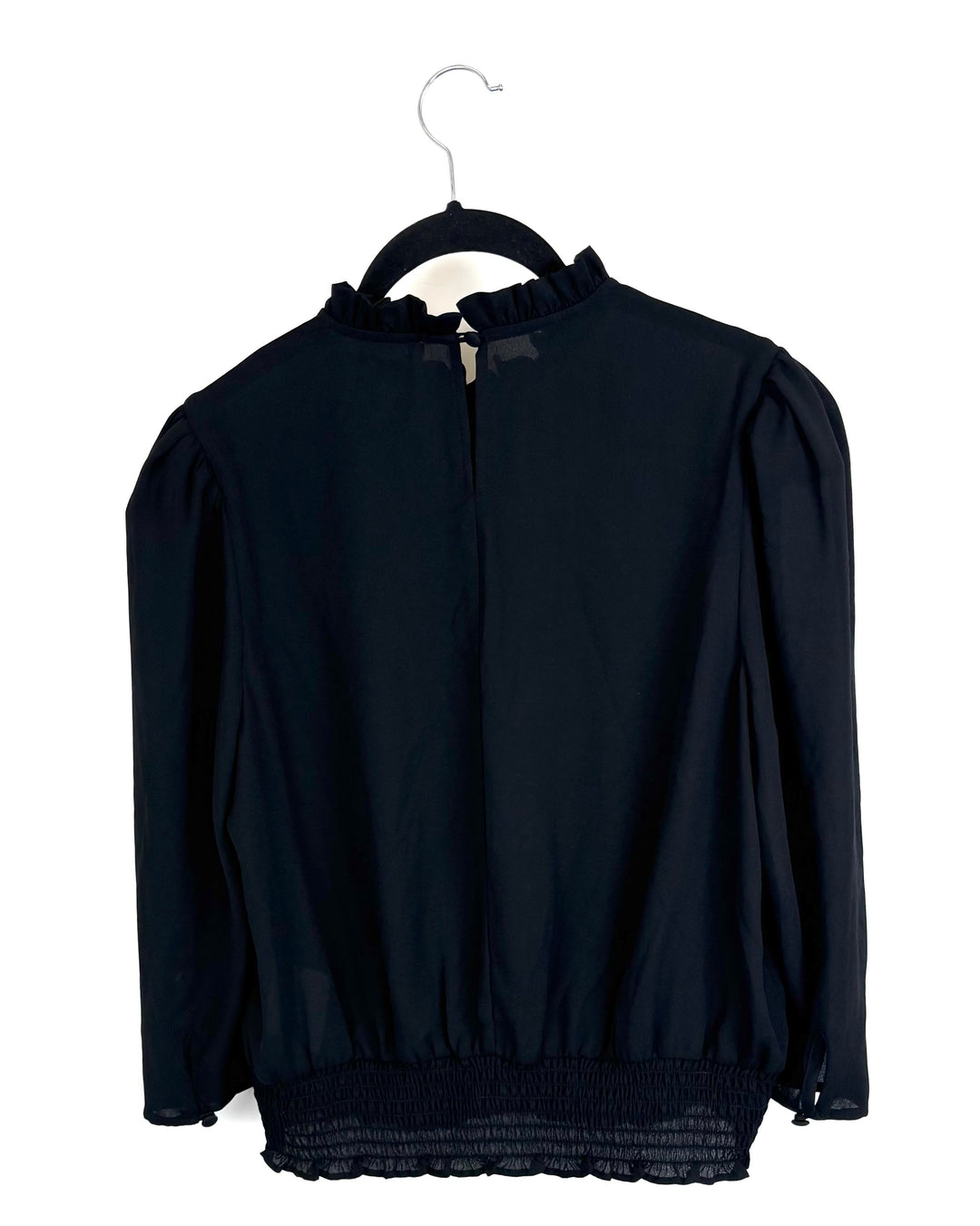 Marled Black Blouse - Size 6/8