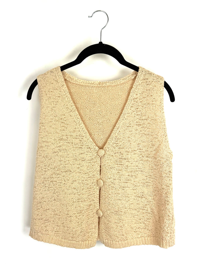 Tan Knit Sweater Vest - Size 4/6