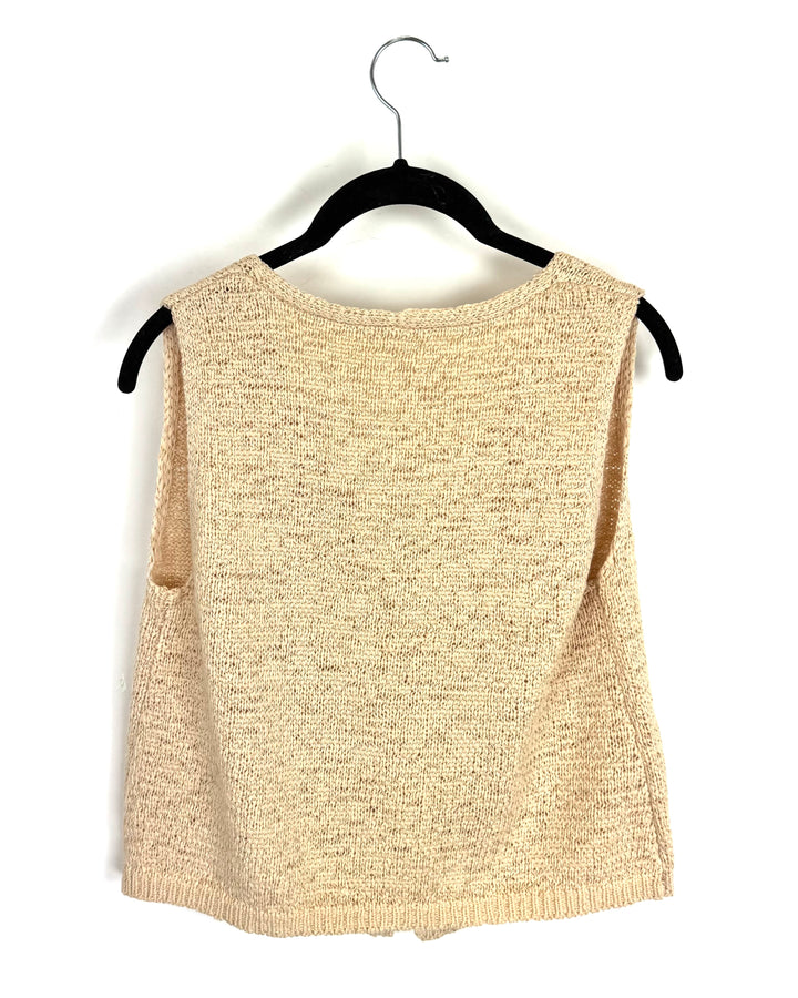 Tan Knit Sweater Vest - Size 4/6
