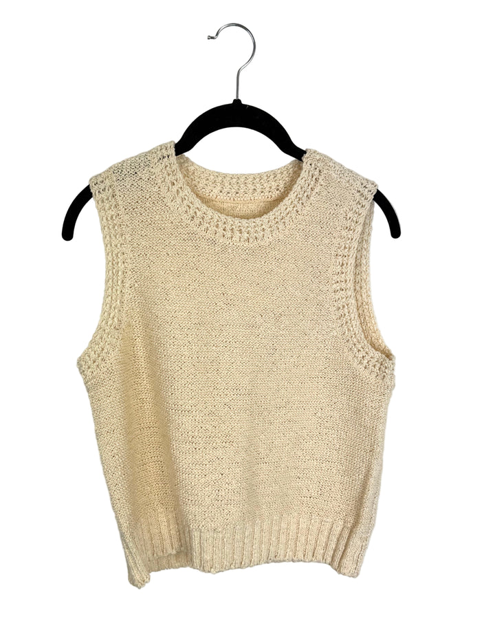 Beige Knit Tank Top - Size 2/4