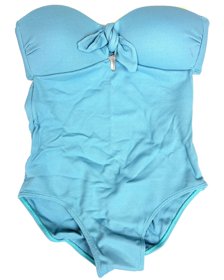 Light Blue Bandeau One Piece Swimsuit - Size 2/4