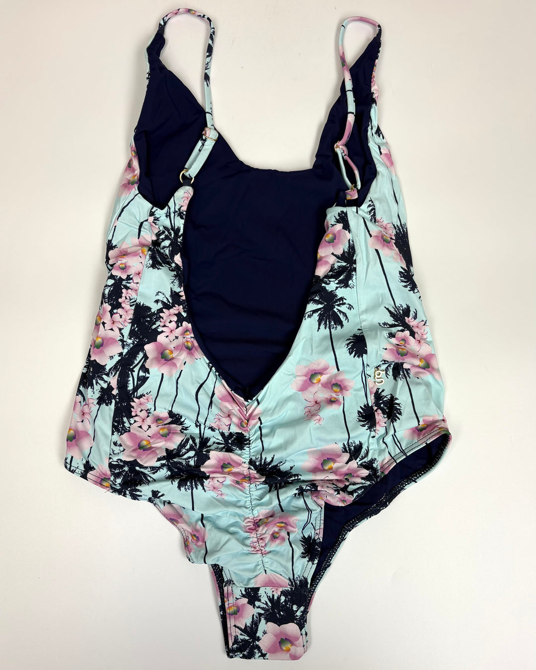 Blue & Pink Floral One Piece Swimsuit - Size 2/4