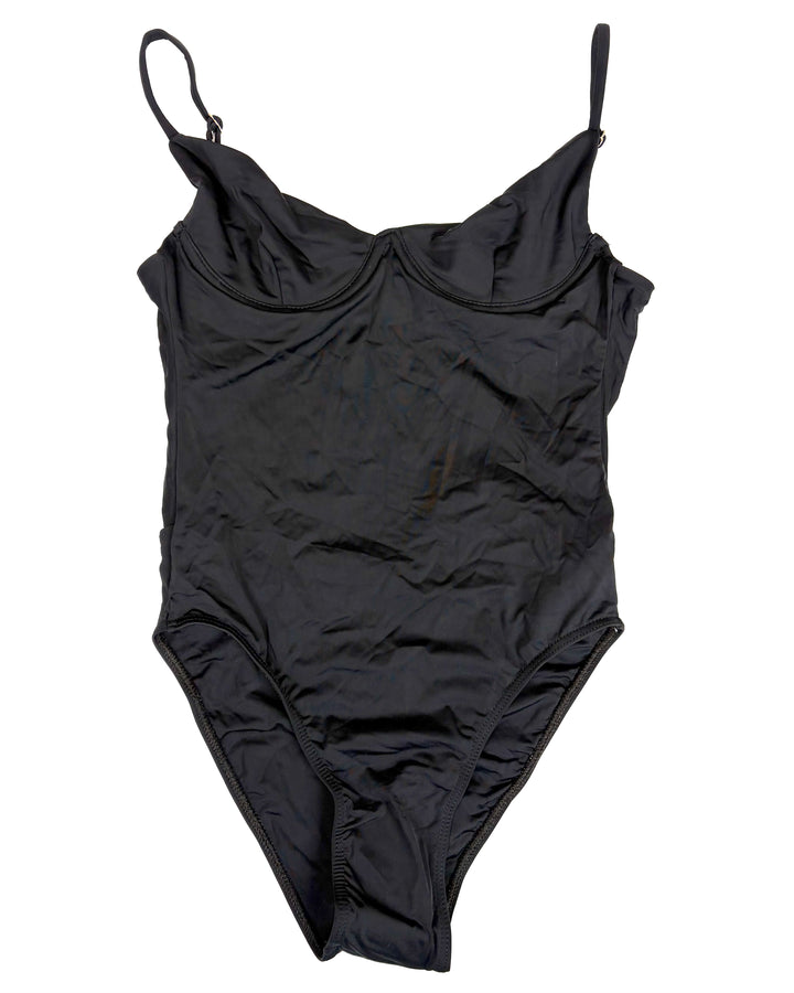 Black Underwire One Piece Swimsuit - Size 00/0