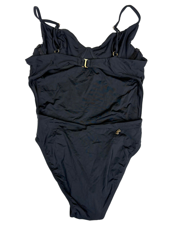 Black Underwire One Piece Swimsuit - Size 00/0