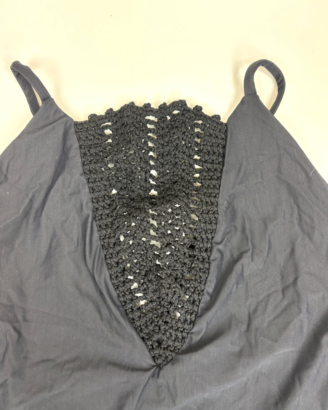 High Neck Black One Piece Swimsuit - Size 00/0