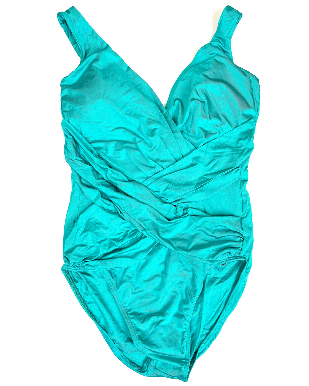 Bright Aqua Crossover One Piece Swimsuit - Size 4/6