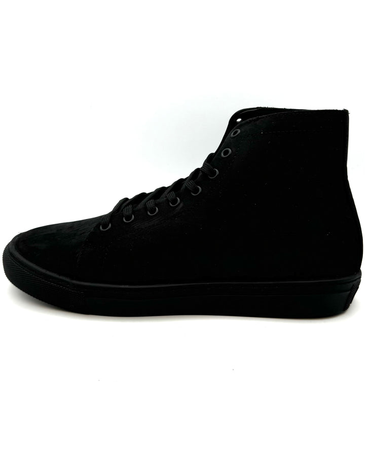 MENS Black Matte Leather High Top Sneaker - Size 8.5