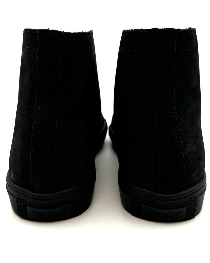 MENS Black Matte Leather High Top Sneaker - Size 8.5