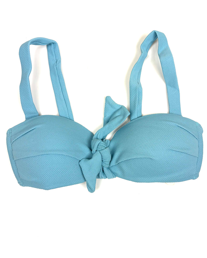 Sky Blue Textured Bikini Top - S, M, L, XL