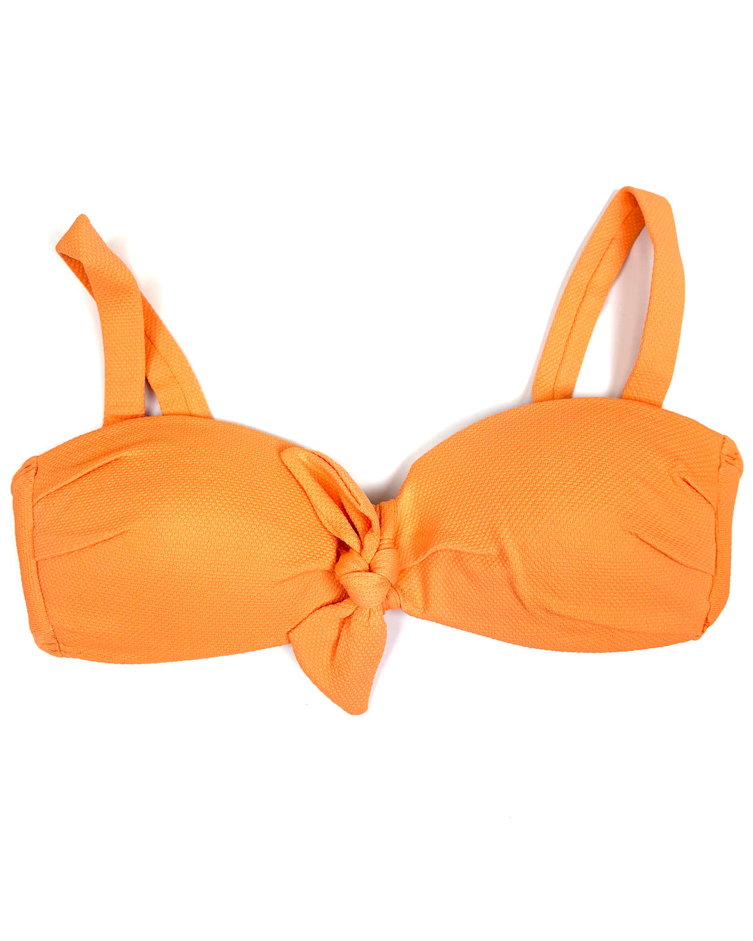 Creamsicle Orange Textured Bikini Top - XS - XL