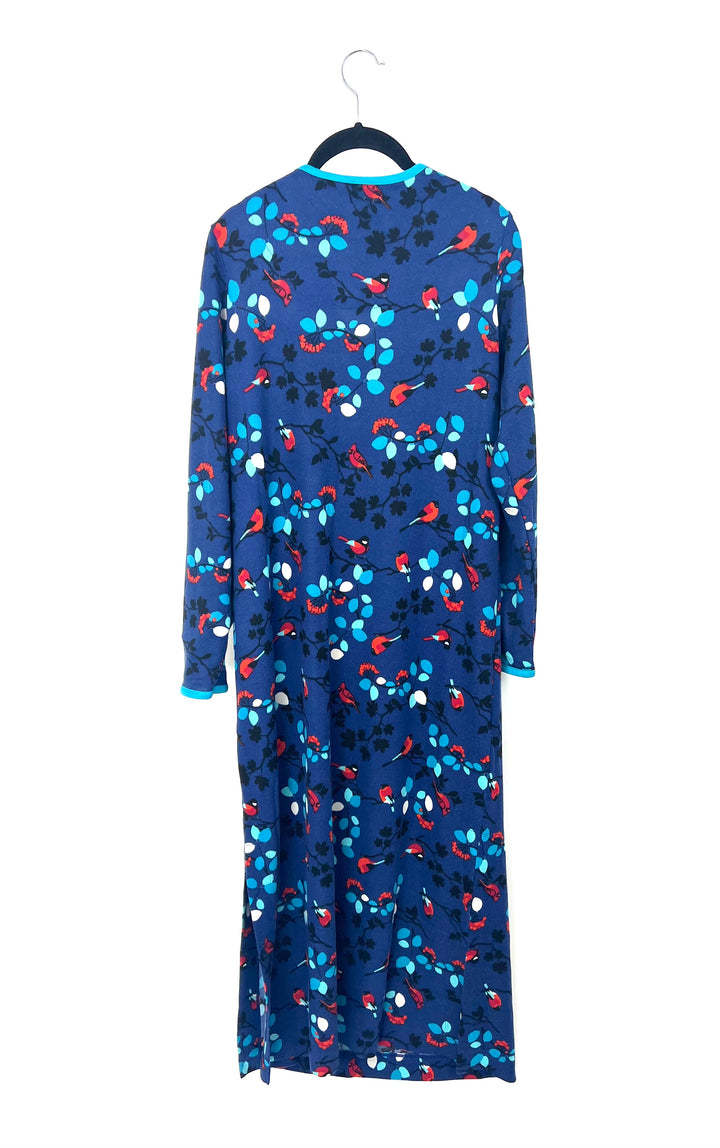 Royal Blue Printed Lounge Dress - Size 6/8 And 10/12