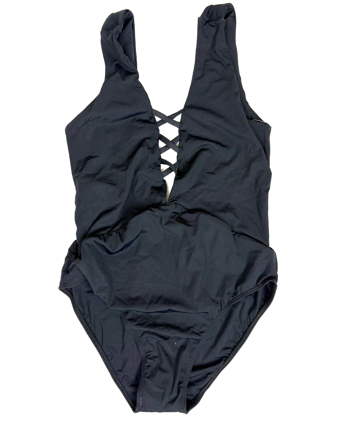 Midnight Black Crisscross One Piece - Size 2/4