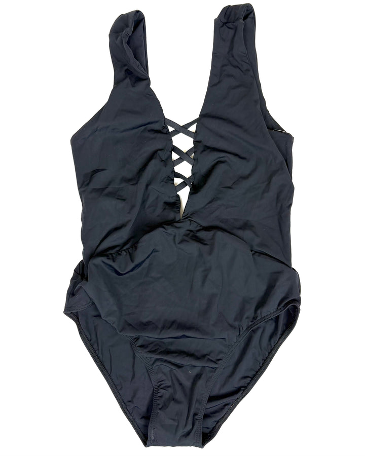 Midnight Black Crisscross One Piece - Size 2/4