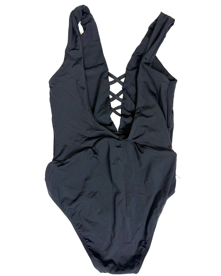 Midnight Black Crisscross One Piece - Size 2/4