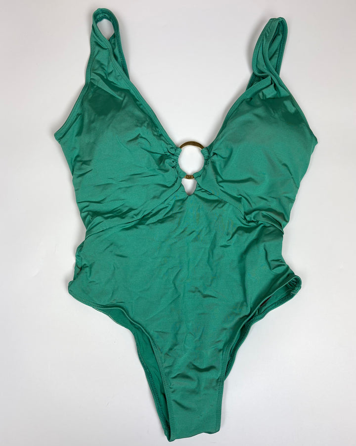 Cheeky Mint Green V-Neck One Piece Swimsuit - Size 4/6