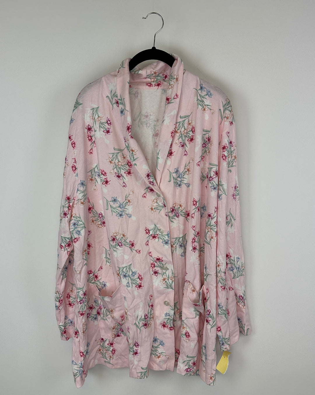 Pink Floral Pajama Top - 1X