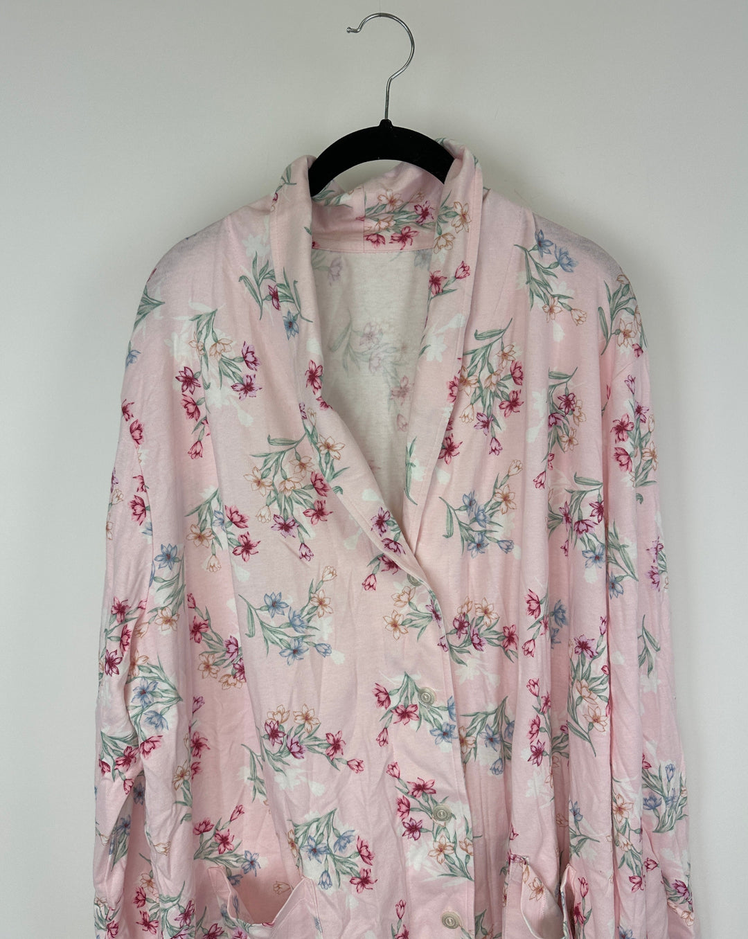 Pink Floral Pajama Top - 1X