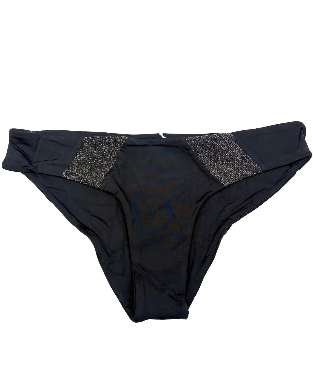 Black Shimmer Reversible Classic Bikini Bottom - XS, L, XL