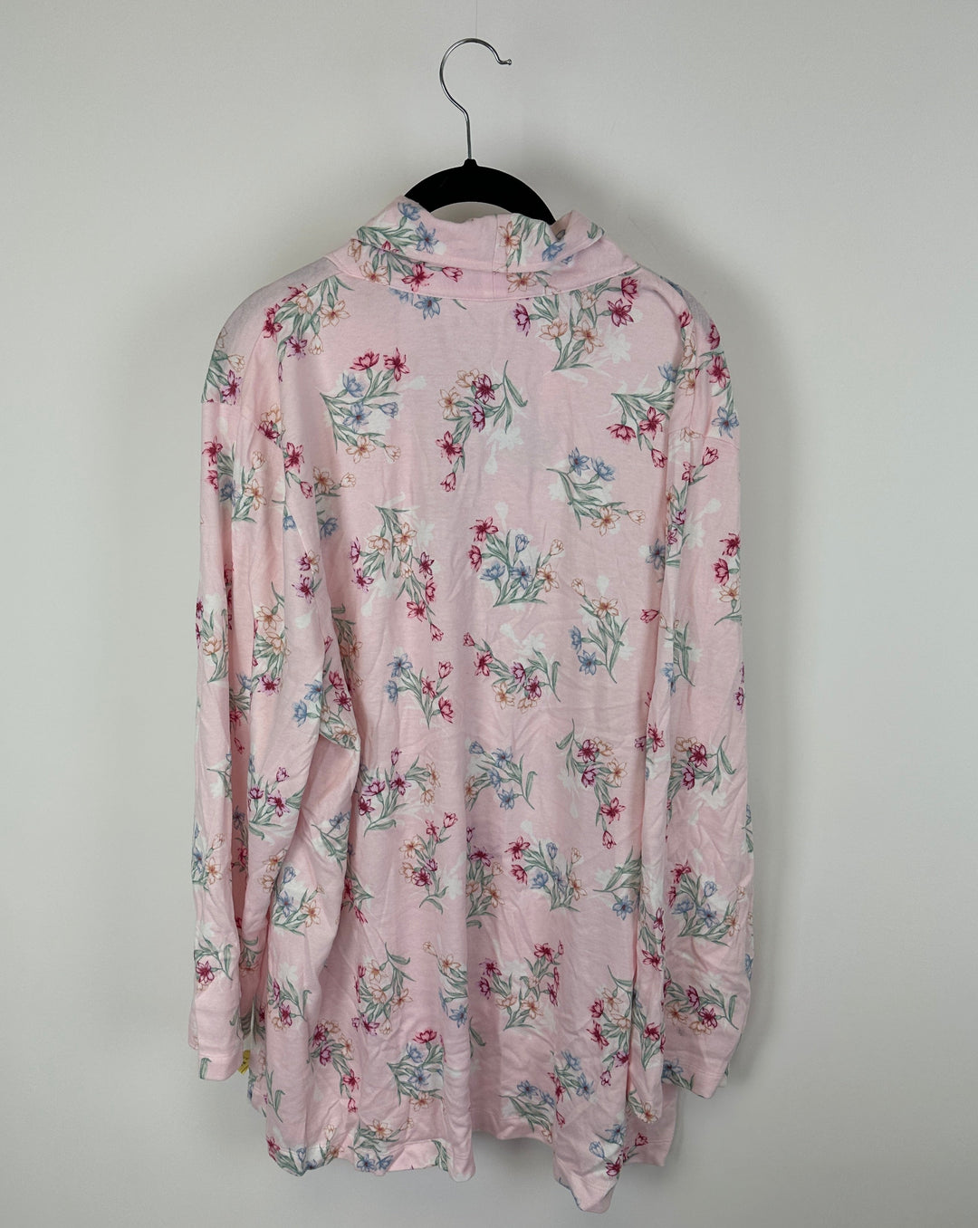 Pink Floral Pajama Top - 1X