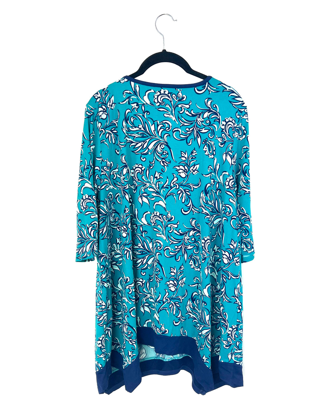 Teal Printed Nightgown -  1X