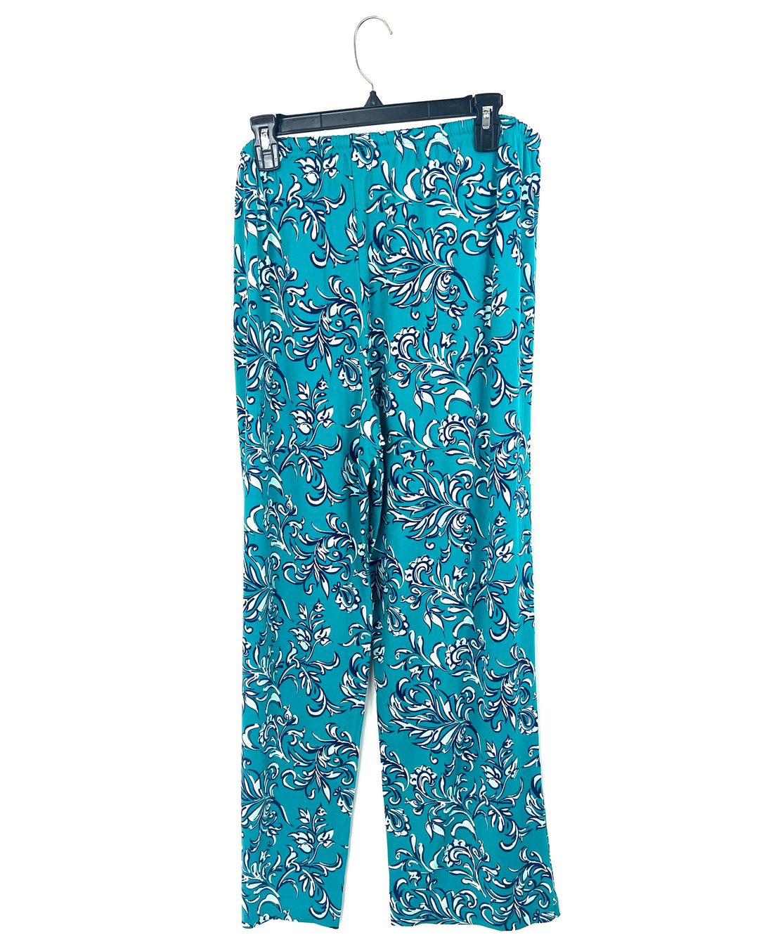 Teal Printed Pajama Pants - 1X