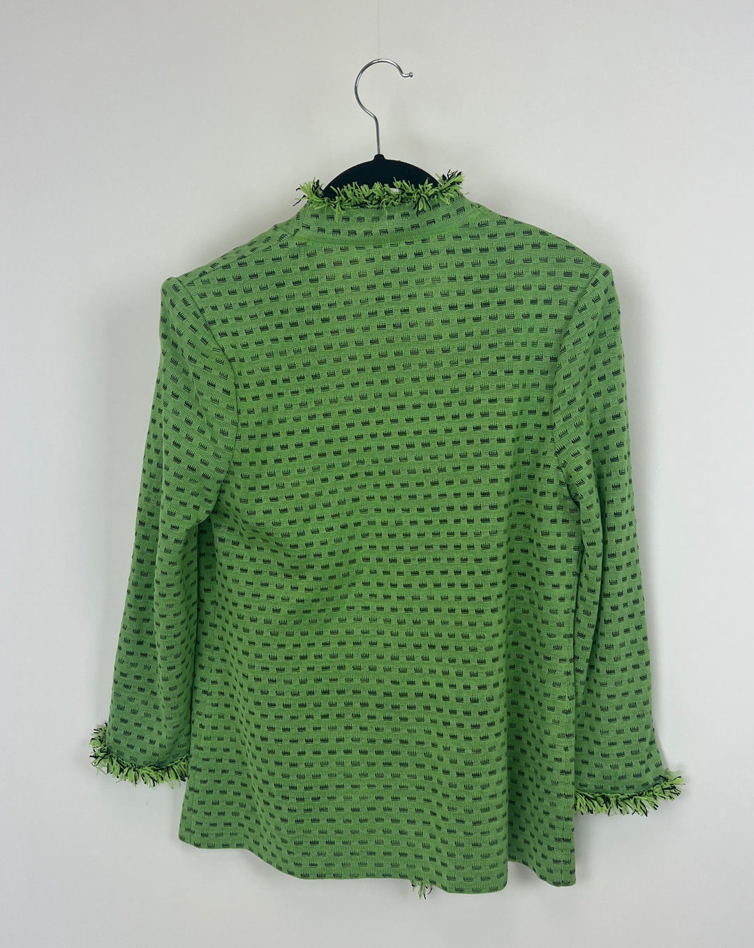 Green Frayed Cardigan - Size 2-4