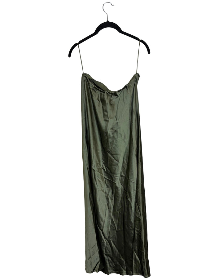 Olive Green Strapless Dress- Size 4/6
