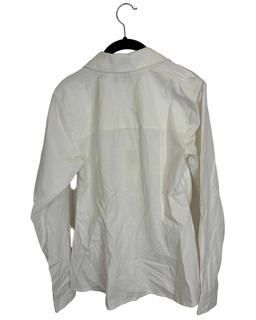 White Button Detailed Collared Top- Size 4/6