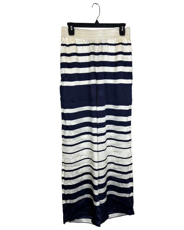 Navy and White Striped Pant- Size 4/6