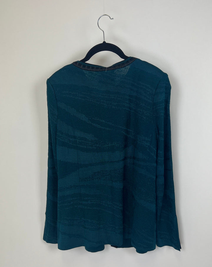 Teal and Black Cardigan - Size 2-4