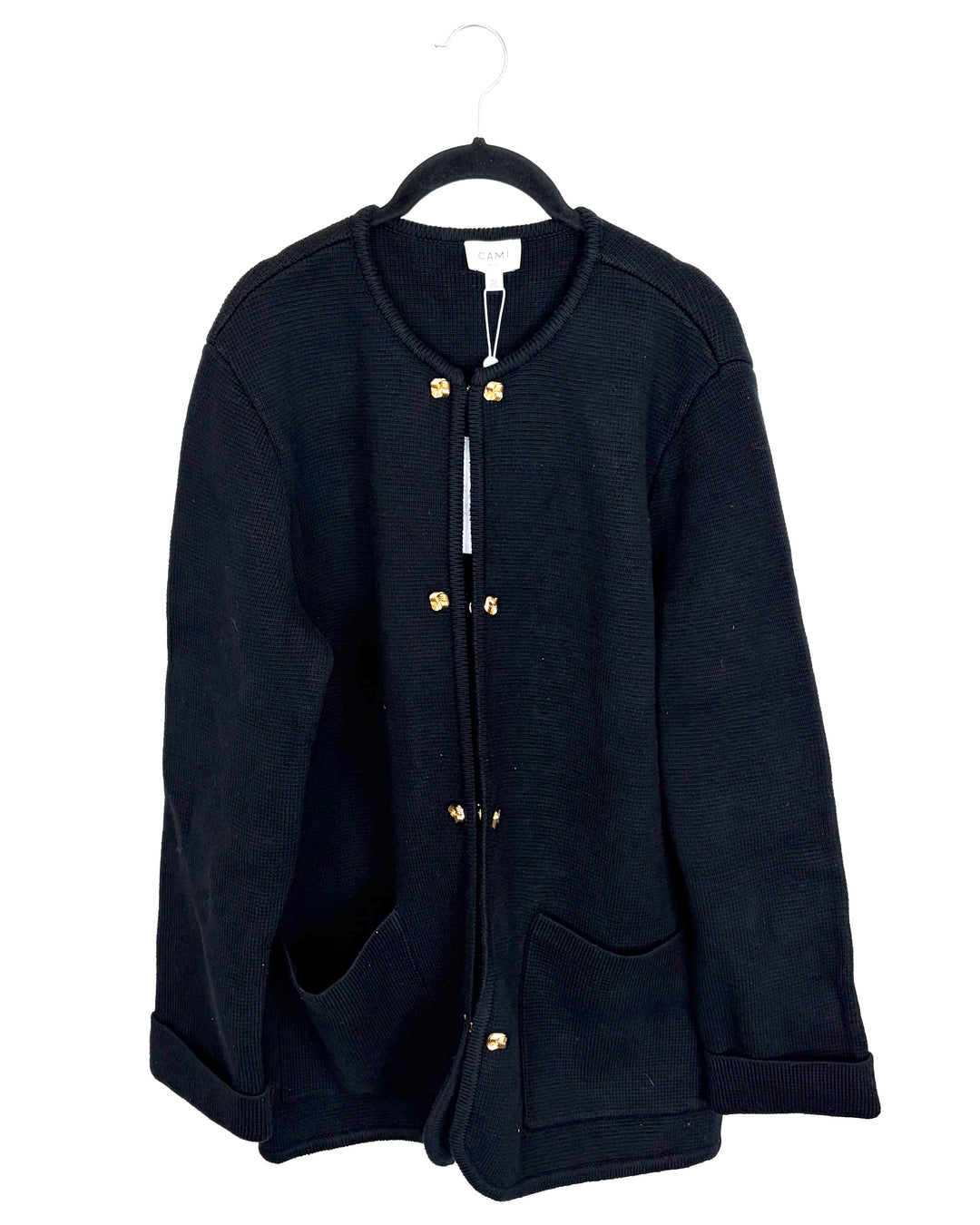 Soft Black Cardigan Jacket - Size 14/16