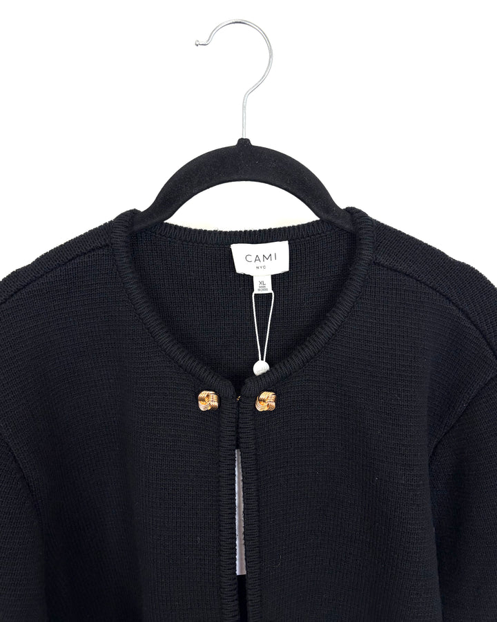 Soft Black Cardigan Jacket - Size 14/16