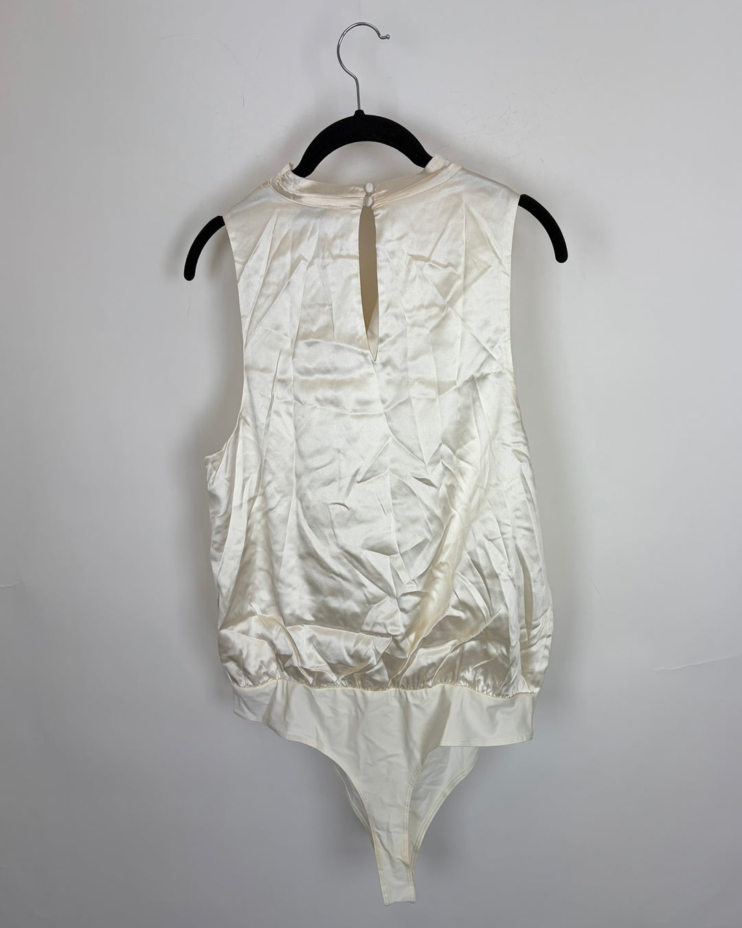 Champagne White Cowl-Neck Bodysuit - Size 10/12