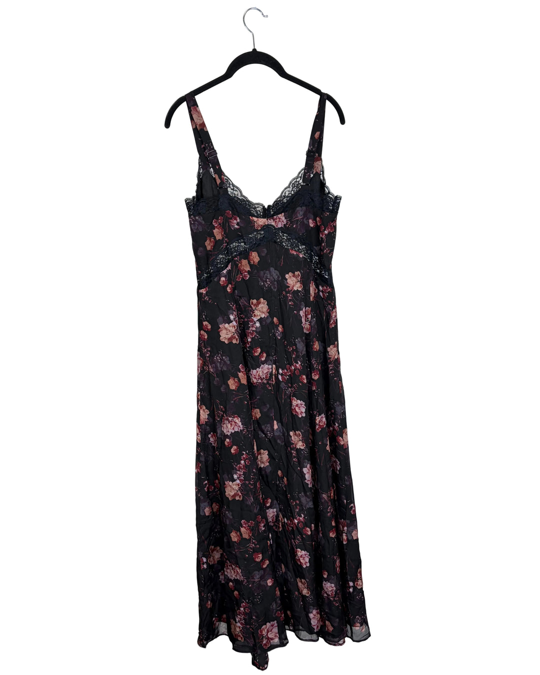 Black Floral Lace Dress - Size 6