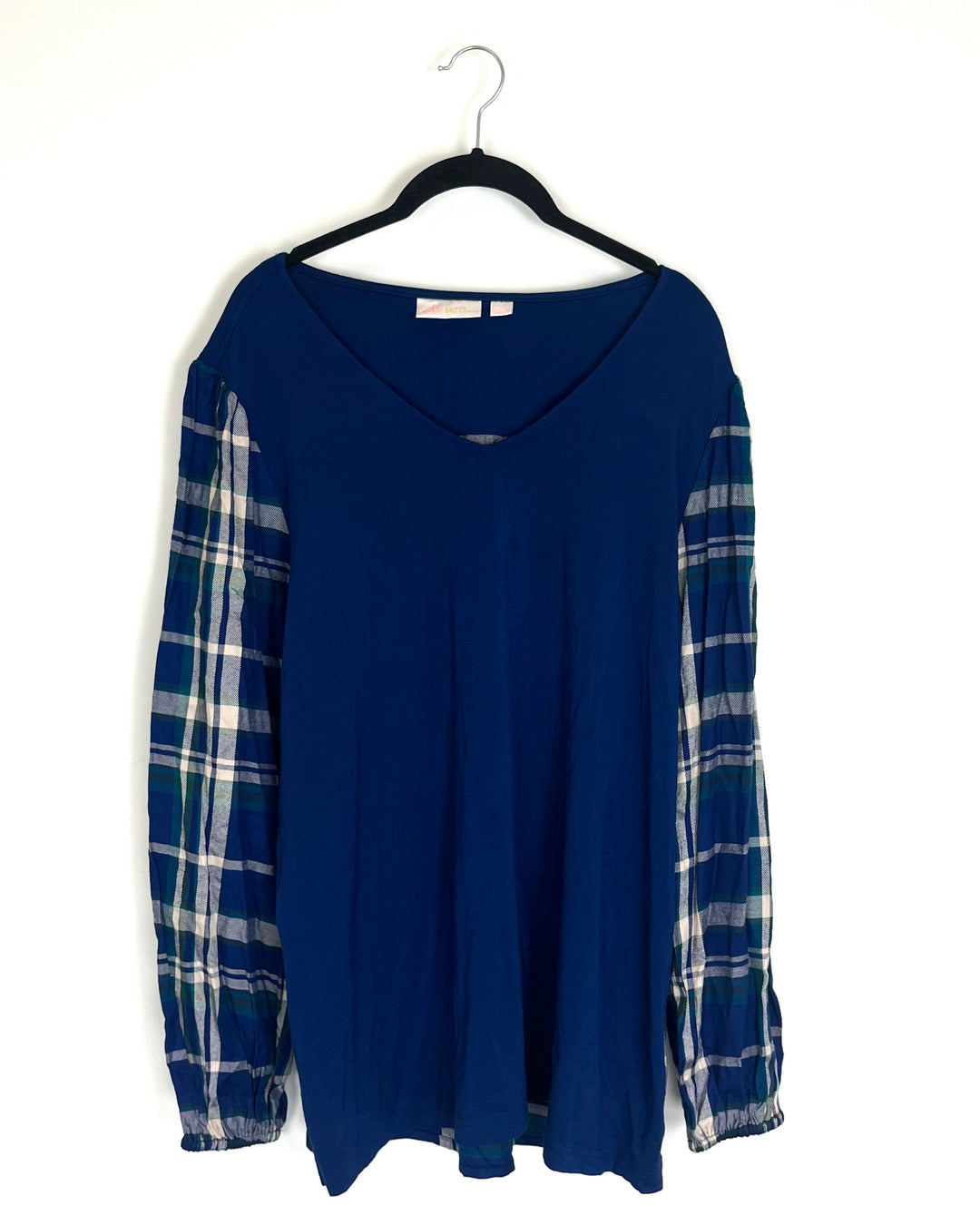Blue and Plaid Top - Size 10/12