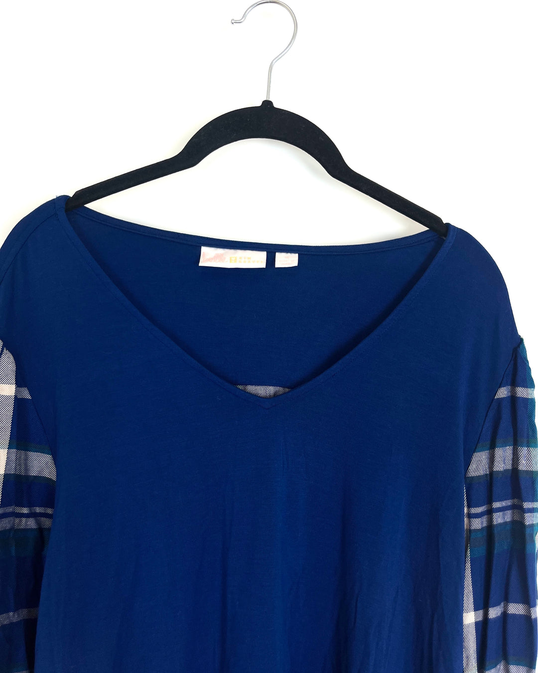 Blue and Plaid Top - Size 10/12