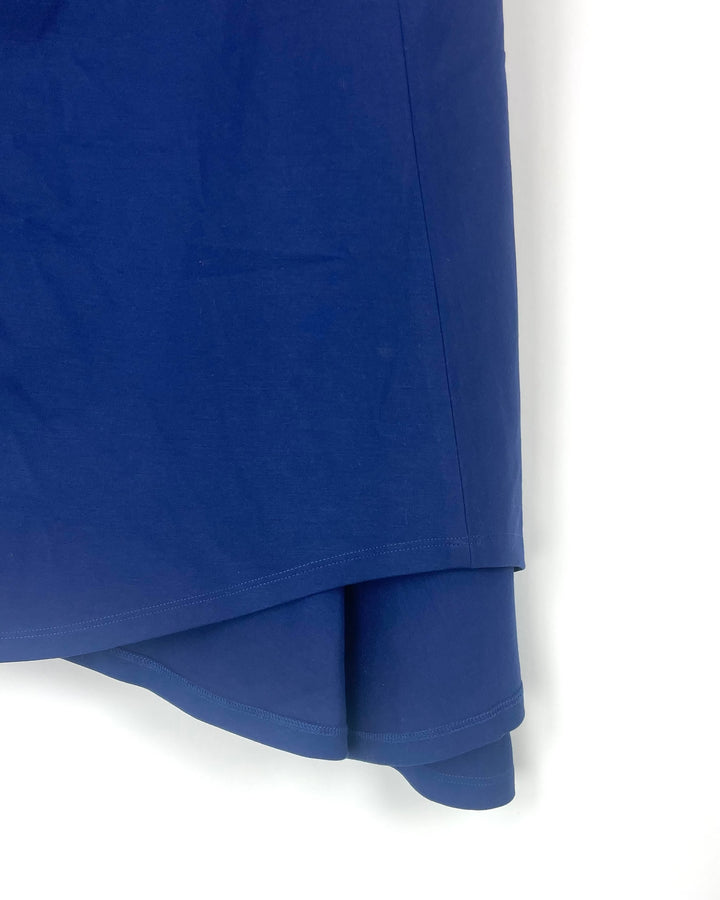 Dark Blue Asymmetrical Skirt - Size 16, 18 and 20