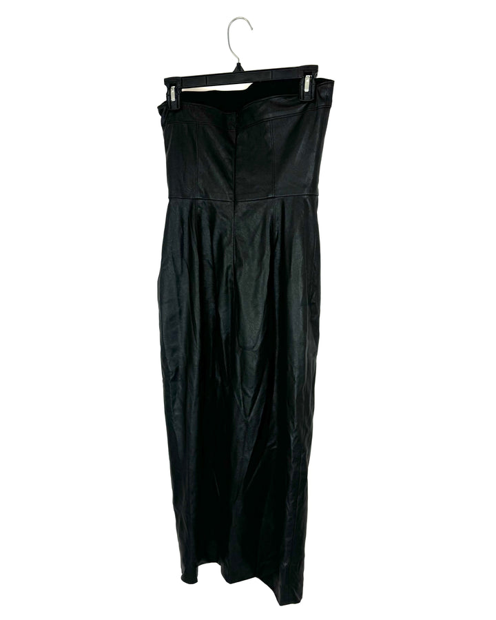 Strapless Faux Leather Dress - Size 4