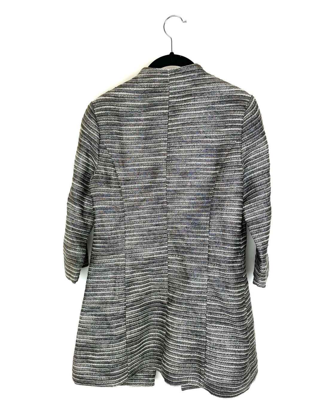Grey and White Short Sleeve Jacket -  Extra Small