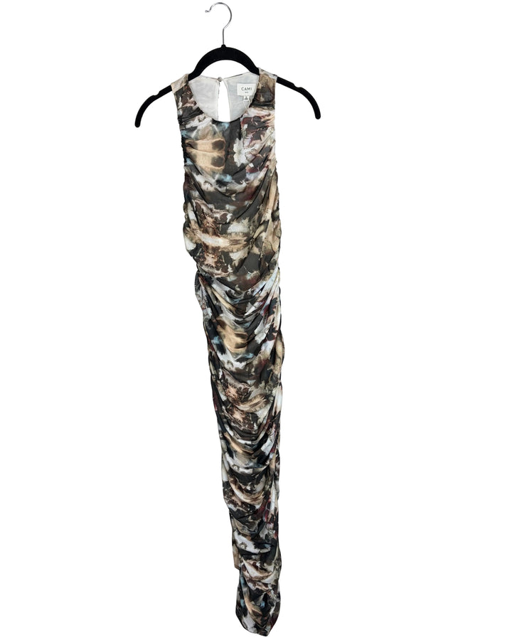 Earth Toned Racer Back Style Dress - Size 2/4