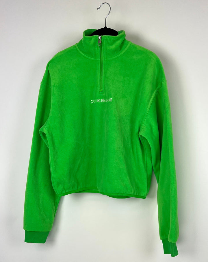 Green Fleece Top  - Small