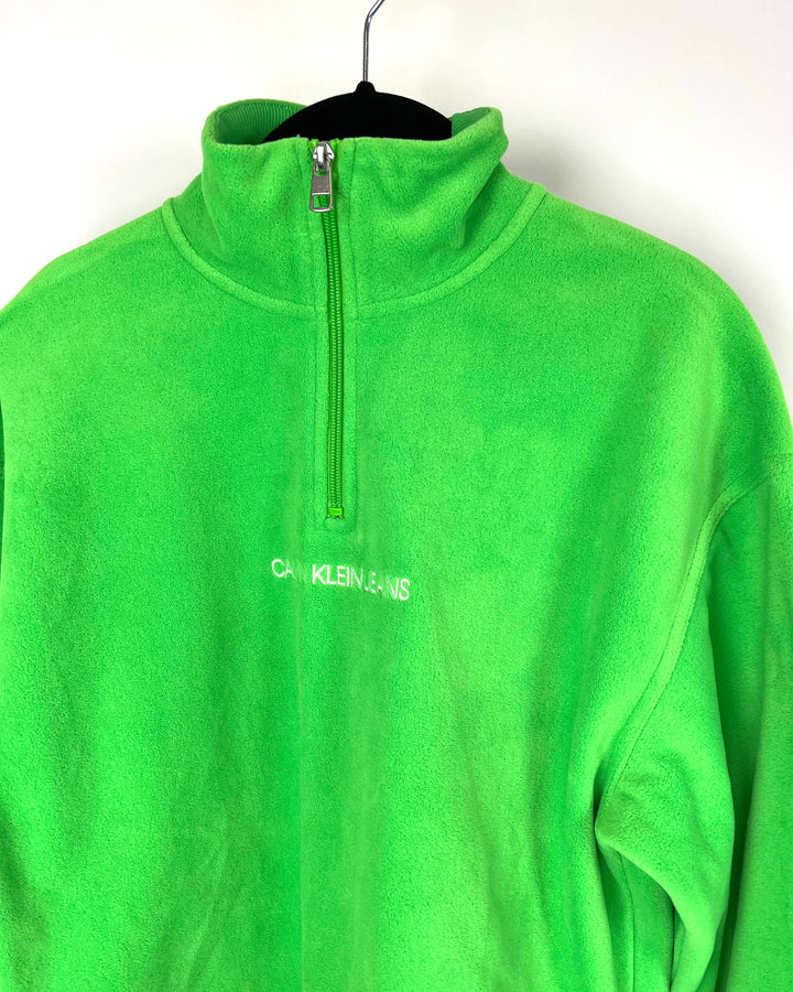 Green Fleece Top  - Small