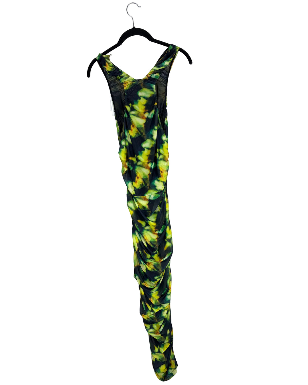 Abstract Print Fitted Dress - Size 2/4