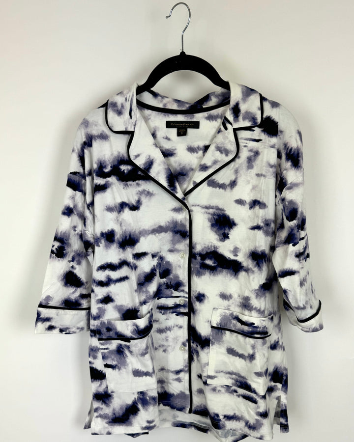Purple and White Tie Dye Pajama Set - Small