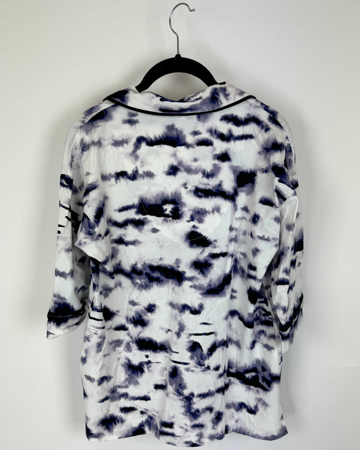 Purple and White Tie Dye Pajama Set - Small