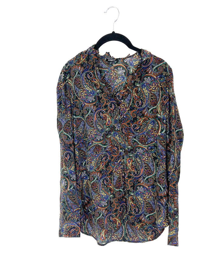 Multicolor Paisley Blouse - Small