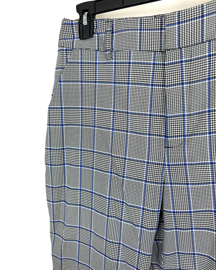 Black and White Plaid Houndstooth Pants - 2/4